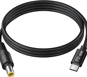 NÖRDIC Laptop Laddnings-kabel USB-C till DC5.5x2.5mm 65W PD 1.5m