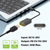 NÖRDIC Lenovo Square Yellow till USB-C adapter 17cm 65W