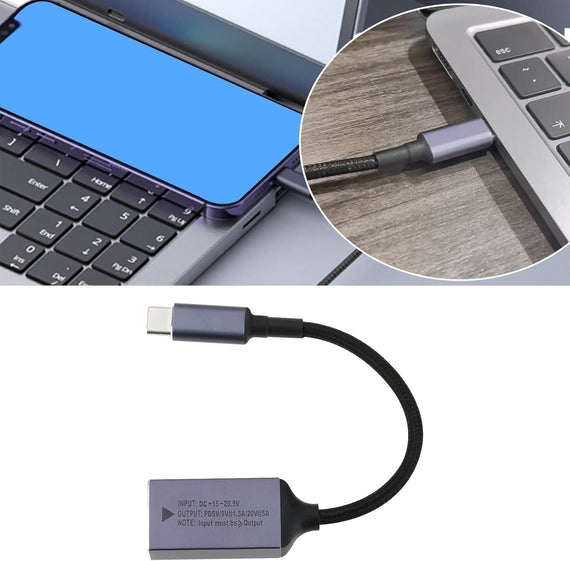NÖRDIC Lenovo Square Yellow till USB-C adapter 17cm