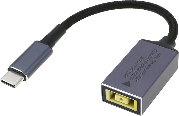 NÖRDIC Lenovo Square Yellow till USB-C adapter 17cm