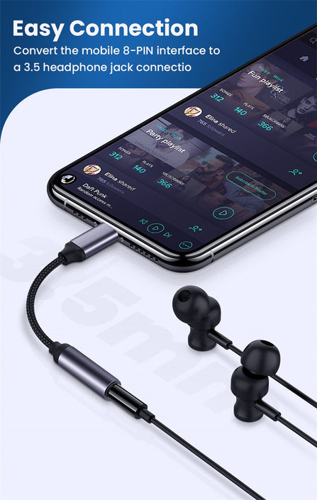 NÖRDIC Lightning Audio adapter Non MFI