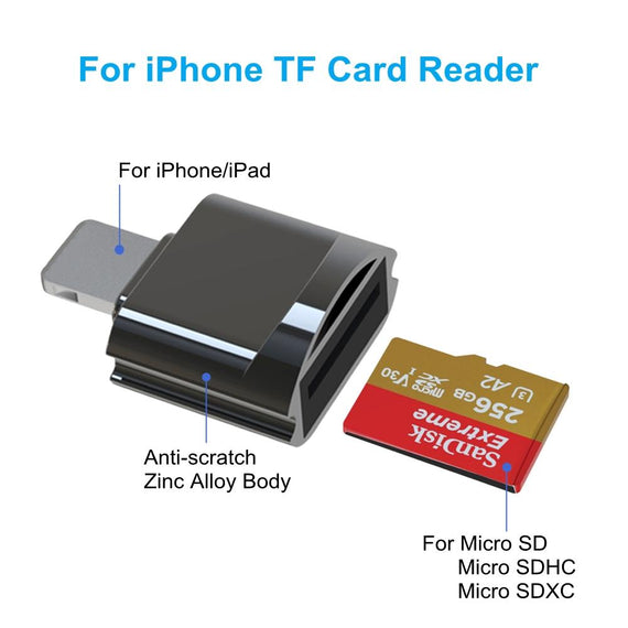 Lightning TF-minneskortläsare UHS-I, Svart