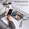 NÖRDIC Lightning till Ethernet-nätverksadapter med 20W laddningsport för iPhone/iPad, RJ45 Plug & Play, 100Mbps, 50cm