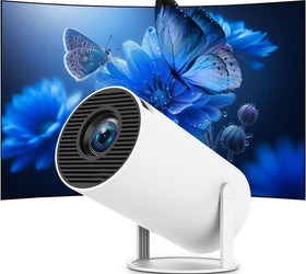 Mini Portable Projector 4K 1080P Full HD Support Android 11 & Netflix - WiFi 6, BT 5.0, 180° Rotation, Home Theater Projector