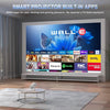 Mini Portable Projector 4K 1080P Full HD Support Android 11 & Netflix - WiFi 6, BT 5.0, 180° Rotation, Home Theater Projector