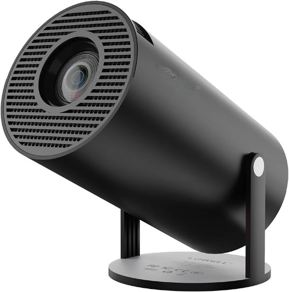 NÖRDIC Mini Portable Projector 4K 1080P Full HD-stöd Android 11 & Netflix – WiFi 6, BT 5.0, 180° rotation, hemmabioprojektor