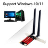 NÖRDIC PCIe AX210 WiFi-kort, tri-band 6 GHz/5 GHz/2,4 GHz internt nätverkskort, 5400 Mbps, PCIe, 8 dBi, Bluetooth 5.3-adapter