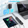 Powered 10port  USB-C & A Hub, 10Gbps USB-C and USB-A Data Ports, 4 USB 3.0 Ports, 2 Fast Charging Ports and 20W USB-C PD Port individual switch