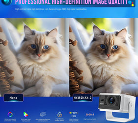 NÖRDIC Projektor Google-certifierad 1080p 500 ANSI lumen 2.4/5G WiFi 6 Android 11