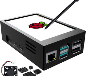 NÖRDIC 3,5" Pekskärm med Raspberry Pi 5-chassi, 480x320 TFT LCD-panel, 60Hz-skärm med minifläkt och heatsink