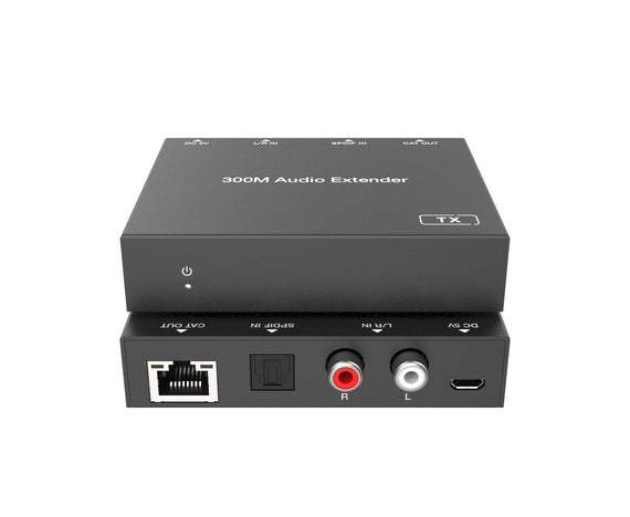 NÖRDIC SPDIF RCA L/R Ljud-Förlängare 300m CAT6