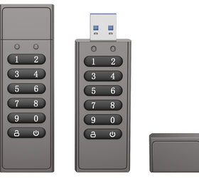 NÖRDIC Säkert krypterat USB-minne lösenordsskyddat låsande AES - 256-bitars, USB-minne 3.0 för personligt skydd 128GB