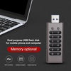 NÖRDIC Säkert krypterat USB-minne lösenordsskyddat låsande AES - 256-bitars, USB-minne 3.0 för personligt skydd 128GB