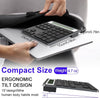 NÖRDIC Slim 34key Numeric Keypad Bluetooth with Display 2 in 1 Data Entry + Calculator for Laptop Macbook Mac Surface PC Chrome