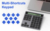 NÖRDIC Slim 34key Numeric Keypad Bluetooth with Display 2 in 1 Data Entry + Calculator for Laptop Macbook Mac Surface PC Chrome