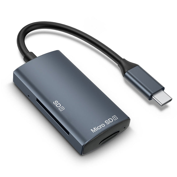NÖRDIC USB-C 3.0 Kortläsare 2 Slot SD3.0, MicroSD3.0 UHS-I