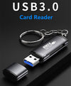 USB-A 5Gbps SD och TF-minneskortläsare
