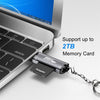 USB-A 5Gbps SD och TF-minneskortläsare