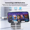 USB-A 3.1 OTG hona till Lightning hane adapter, Lightning adapter till synk och laddning, aluminium silver