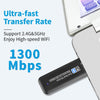 NÖRDIC WIFI6 Bluetooth 5.0 trådlös USB3.0 adapter Dual Band 2.4/5.8Ghz 1300Mbps