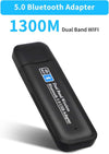 NÖRDIC WIFI6 Bluetooth 5.0 trådlös USB3.0 adapter Dual Band 2.4/5.8Ghz 1300Mbps