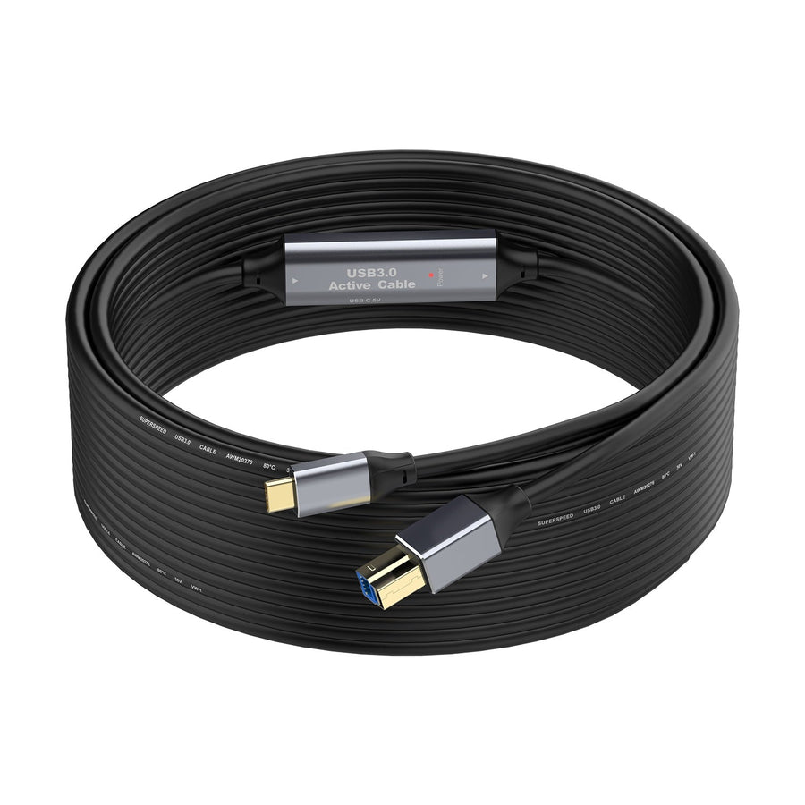 NÖRDIC USB 3.0 kabel USB C till USB B 5Gbps 15m USB skrivarkabel