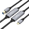 NÖRDIC USB 3.0-kabel USB-C till USB-B 5Gbps 5m USB-skrivarkabel