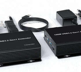 NÖRDIC USB 3.2 Förlängare 5Gbps 2xUSB-A + 2xUSB-C upp till 100m