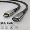 NÖRDIC USB 4 förlängningskabel 2m 40Gbps 100W 8K60Hz