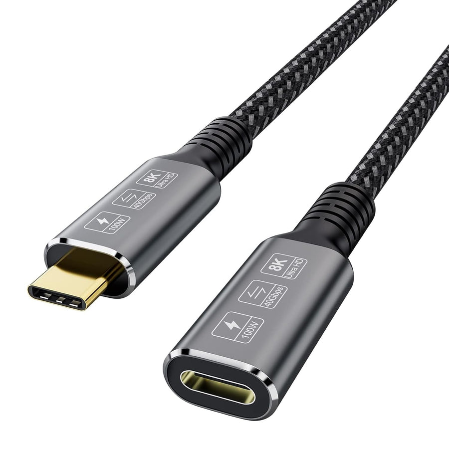 NÖRDIC USB 4 förlängningskabel 2m 40Gbps 100W 8K60Hz