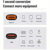 USB-A 3.1 OTG hona till USB C hane adapter, USB-C adapter till synk och laddning, aluminium orange