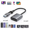 NÖRDIC USB-C/USB-A Kortläsare 2 Slot MS, xD UHS-I
