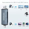 USB-A+USB-C kortläsare CF+SD+MicroSD UHS-I for PC and SmartPhones