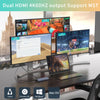 NÖRDIC USB-C 1 till 14 Dockningsstation Trippla skärmar, 2xHDMI, 1xDP, 1xUSB-C PD 100W, 2xUSB-C, 4xUSB-A, med Ethernet