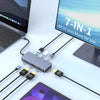 NÖRDIC USB-C 1 till 7 Dockningsstation 2xHDMI 1xDP 1xUSB-C PD100W 1xUSB-C 2xUSB-A