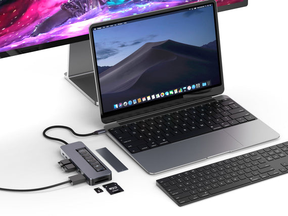 NÖRDIC USB-C 1 till 9 Dockningsstation 1xHDMI4K60Hz 1xUSB-C PD 100W, 1xUSB-C, 3xUSB-A, 1xSD-plats, 1xMicroSD-plats, 1xM.2 SSD NVMe