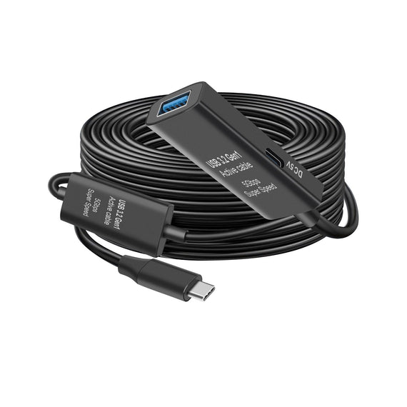 USB-C 3.2 GEN1 till USB-A  5Gbps 900mA Aktiv Förlängningskabel 10m