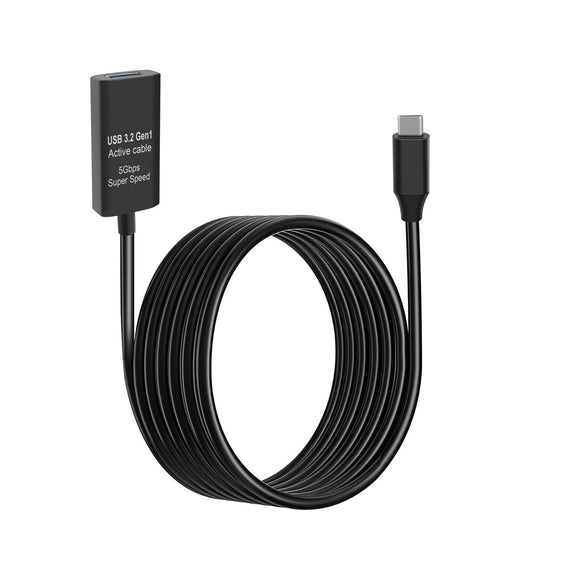 USB-C 3.2 GEN1till USB-A  5Gbps 900mA Aktuv förlängningskabel 5m