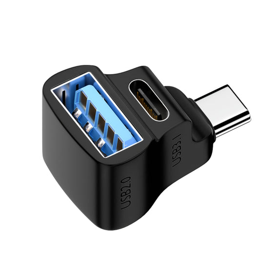NÖRDIC USB-C Adapter 1 till 2 USB-C 3.1 + USB-A 10Gbps 4K60Hz 100W PD