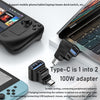 NÖRDIC USB-C Adapter 1 till 2 USB-C 3.1 + USB-A 10Gbps 4K60Hz 100W PD
