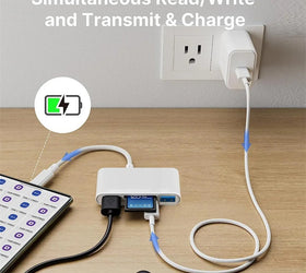 NÖRDIC USB-C Card Reader 2slot SD Micros SD 3xUSB-A