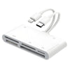 NÖRDIC USB-C/Lightning Kortläsare 5 Slot CF, SD, MicroSD, MS, XD 1xUSB-A 1xUSB-C UHS-I
