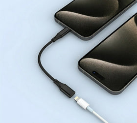 NÖRDIC USB-C hane till Lightning hona-adapter 15 cm