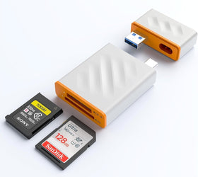 NÖRDIC USB-A, USB-C 3.0 Kortläsare 2 Slot CFexpress Type A, SD3.0 UHS-I