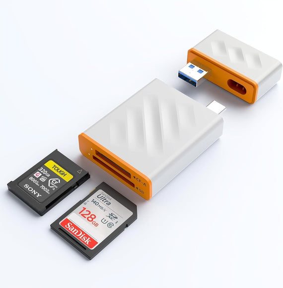 NÖRDIC USB-A, USB-C 3.0 Kortläsare 2 Slot CFexpress Type A, SD3.0 UHS-I