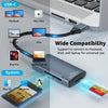 NÖRDIC USB-A, USB-C Kortläsare 2 Slot SD4.0, MicroSD4.0 UHS-II