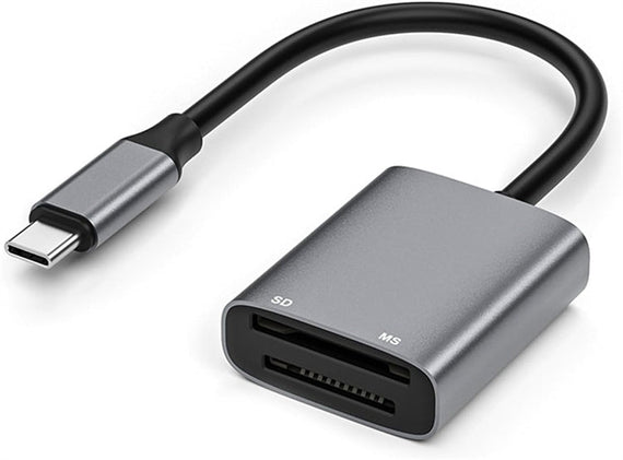 NÖRDIC USB-C Kortläsare 2 Slot SD, MS UHS-I