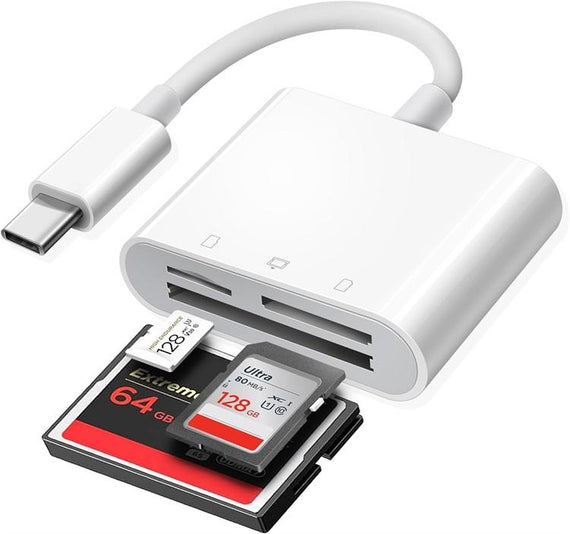 USB-C card reader CF+SD+MicroSD UHS-I