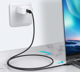 NÖRDIC USB-C till Lenovo Yellow Square kabel 65W 1,5m