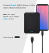 USB C till USB 3.0 Micro B kabel 2m extern hårddiskkabinett